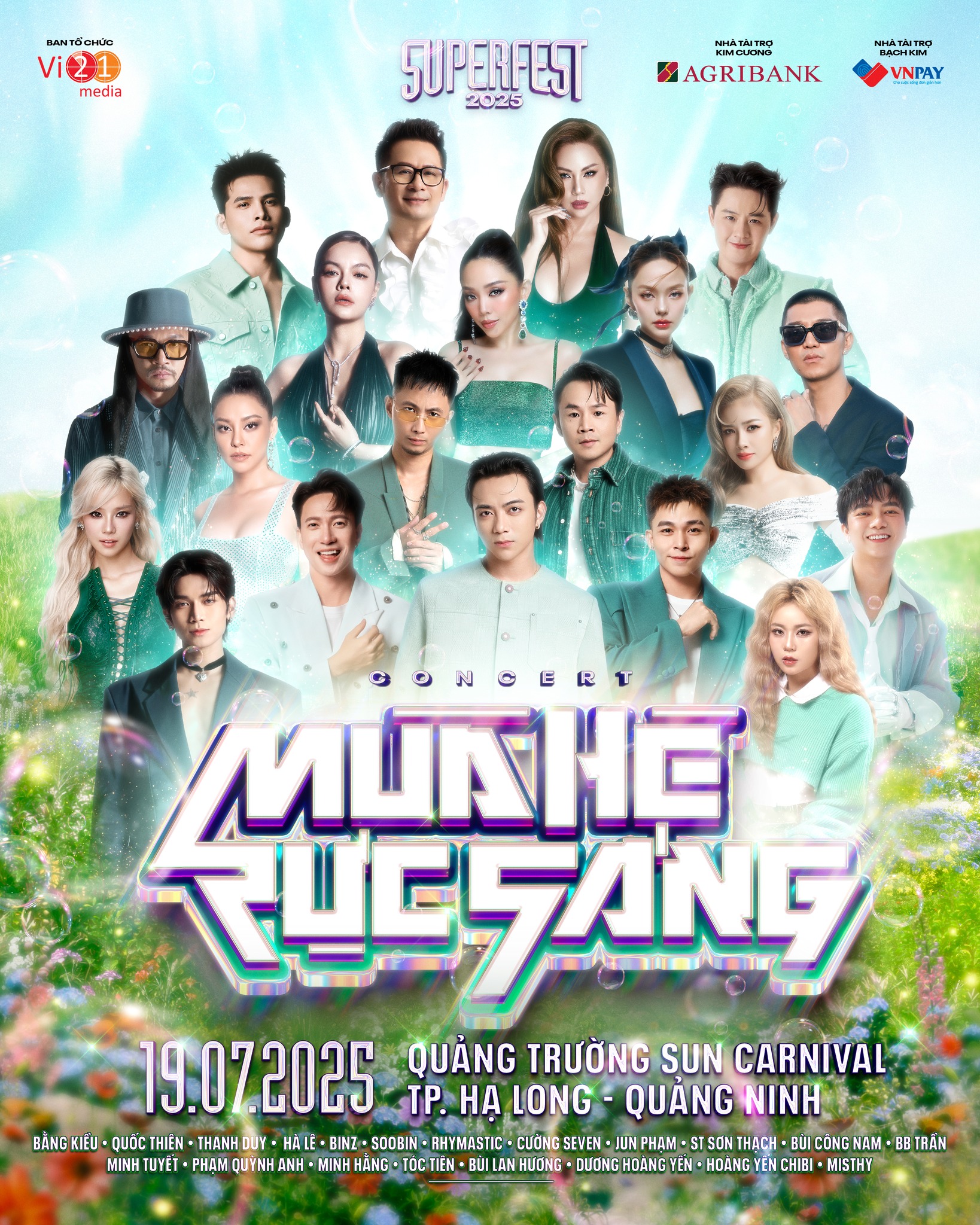 Dàn nghệ sĩ của concert Mùa Hè Rực Sáng