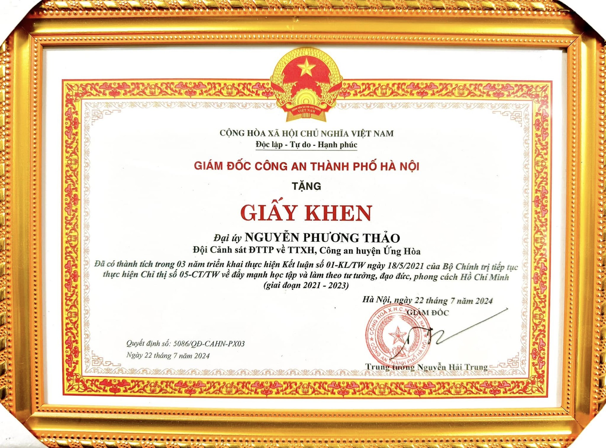 Nữ Đại úy Công an xinh đẹp và tài năng quật ngã 'quái xế' tại Hồ Gươm: Vẫn còn độc thân - Ảnh 9.