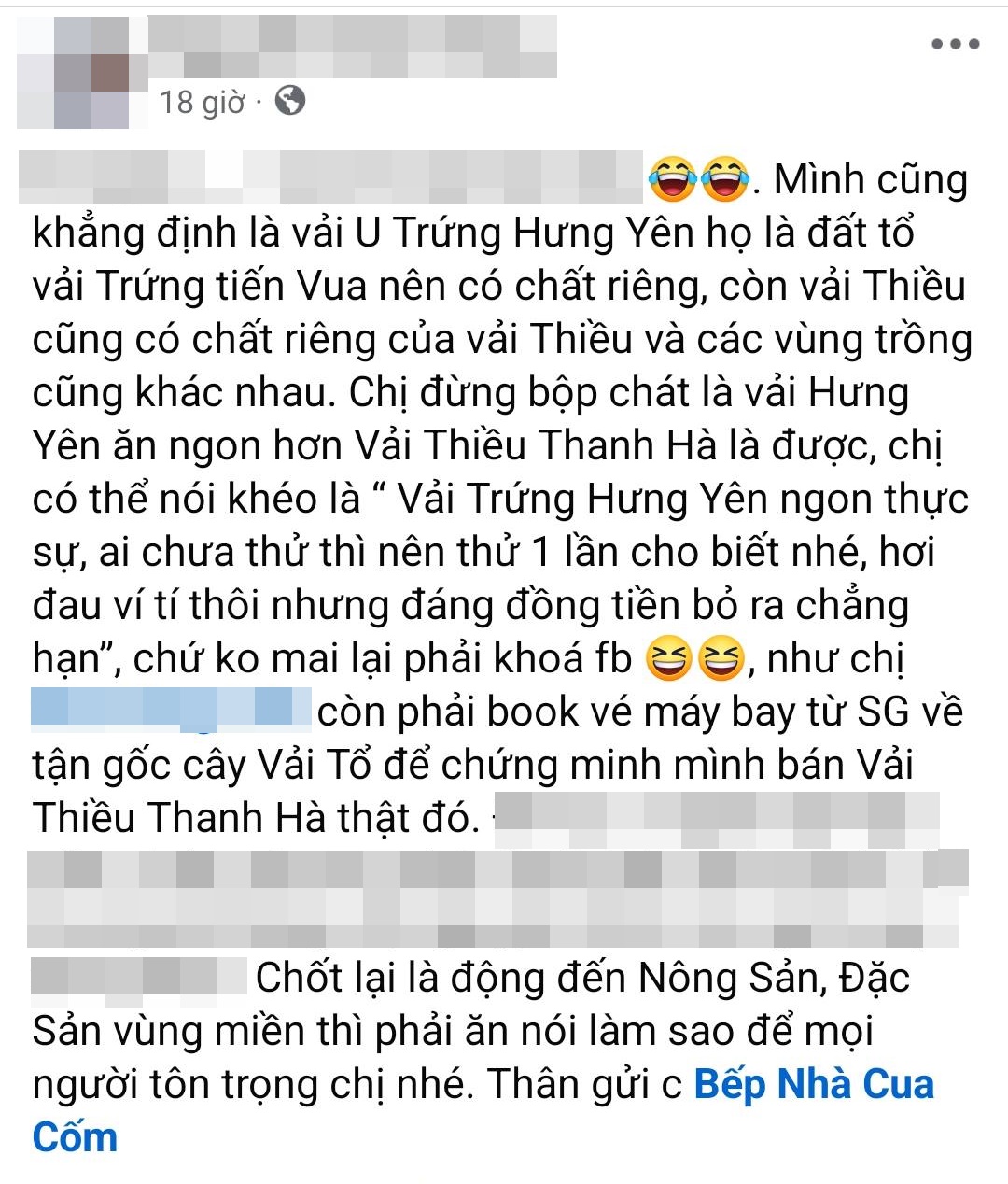 Mẹ Cua Cốm ca ngợi vải trứng Phù Cừ, người bán vải Thanh Hà lên tiếng: