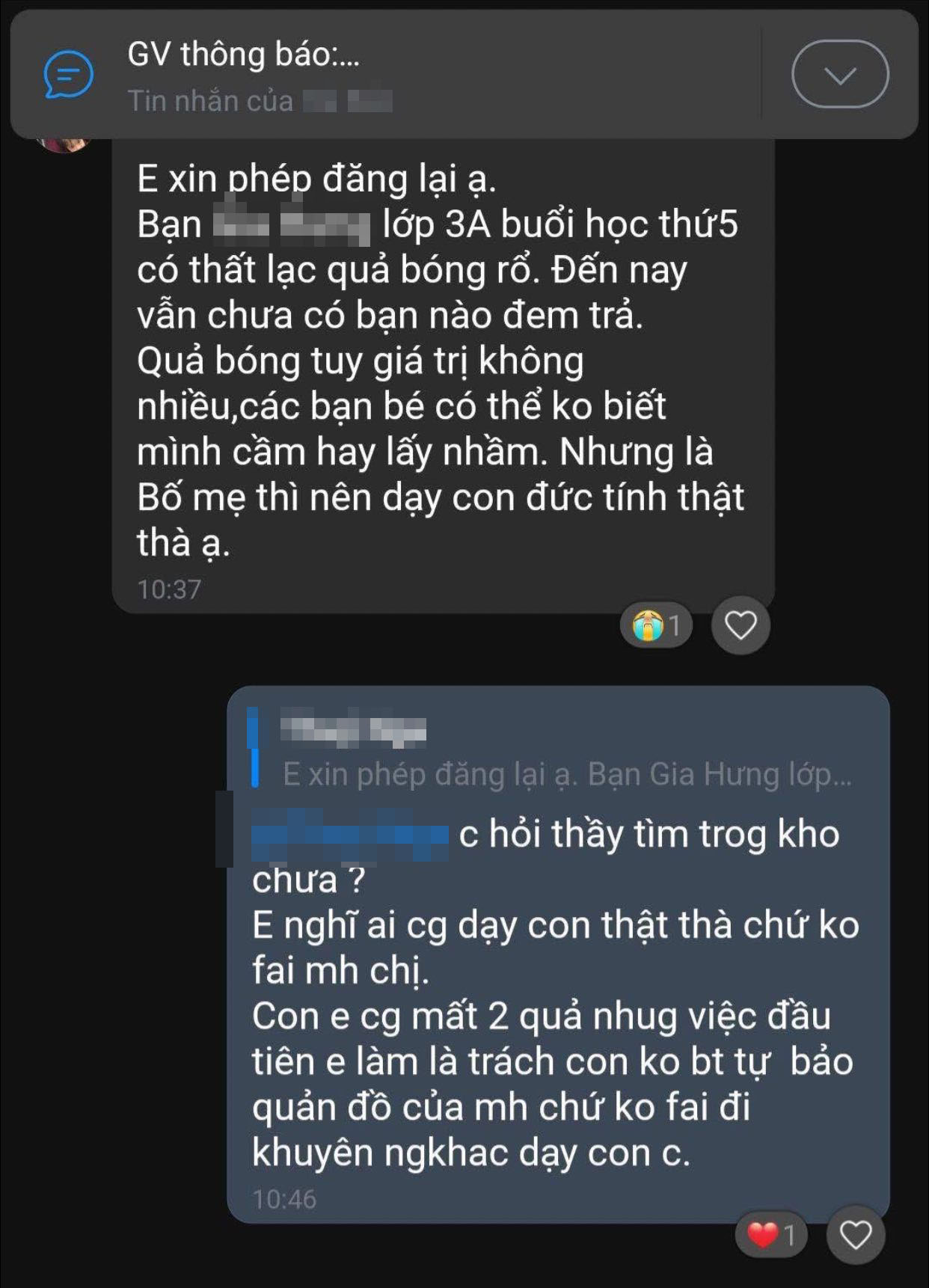 Mẹ nhắn tin trong nhóm phụ huynh về việc mất đồ của con: Một câu nói khiến mọi chuyện trở nên phức tạp - Ảnh 1.