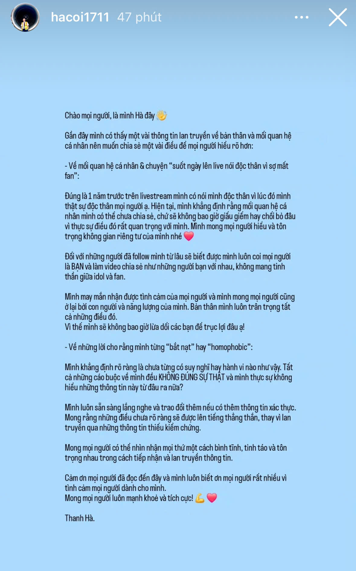 Hà Còi trên Instagram