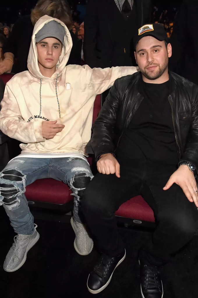 Justin Bieber và người quản lý cũ tại sự kiện ở Los Angeles năm 2015. Ảnh: Film Magic