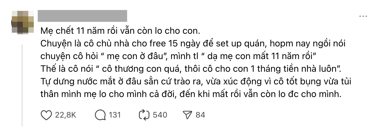 Tình yêu thương vô bờ bến từ mẹ và sự tử tế của người lạ - Ảnh 1.
