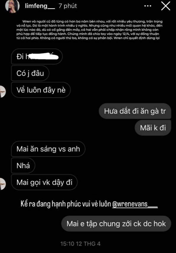 Timeline chi tiết "phốt" ngoại tình ầm ĩ Vbiz hiện tại: Tin nhắn ngày 12/4 lộ ra kẻ đang nói dối- Ảnh 9.