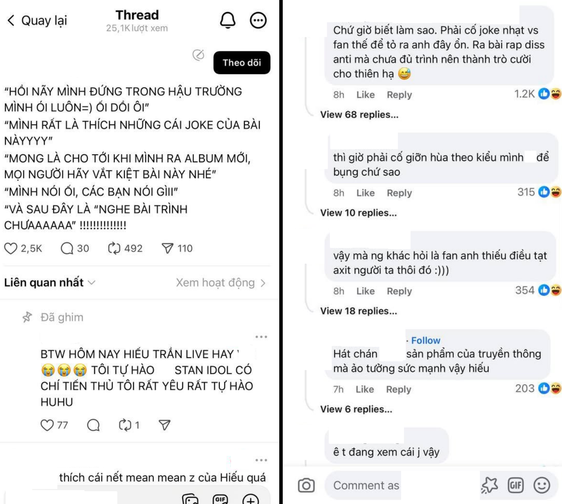 HIEUTHUHAI tại sự kiện