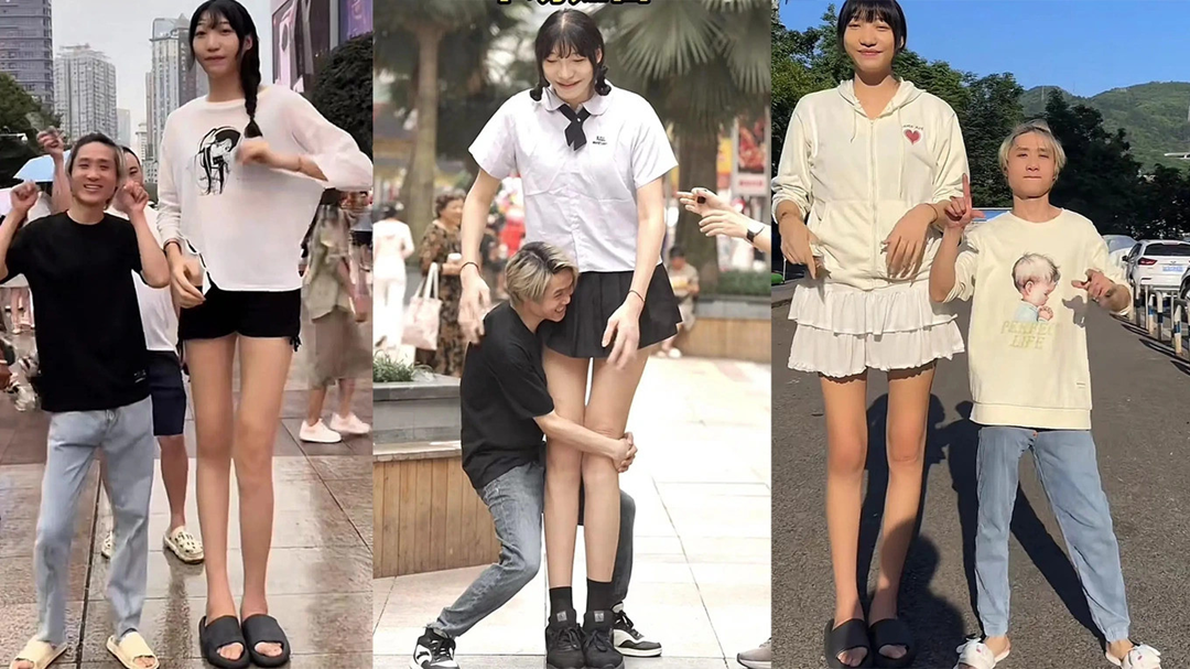 Chuyện tình kỳ lạ giữa chàng trai thấp bé và cô gái cao 2m2 khiến ai cũng ngỡ ngàng - Ảnh 1.