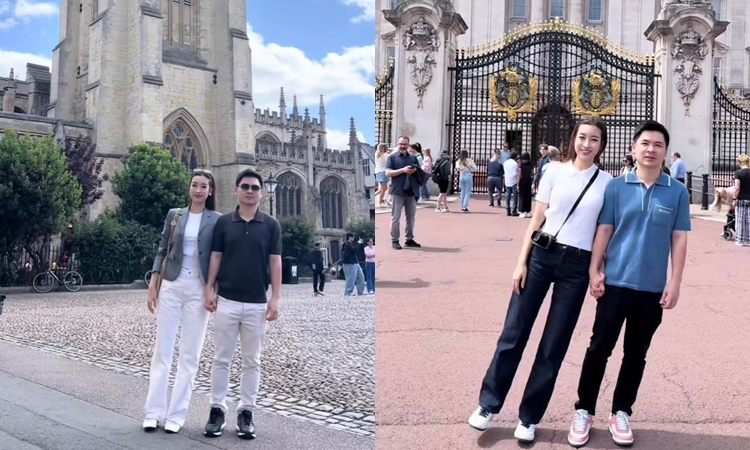 Đỗ Mỹ Linh cùng chồng 'nắm tay đi muôn nơi'