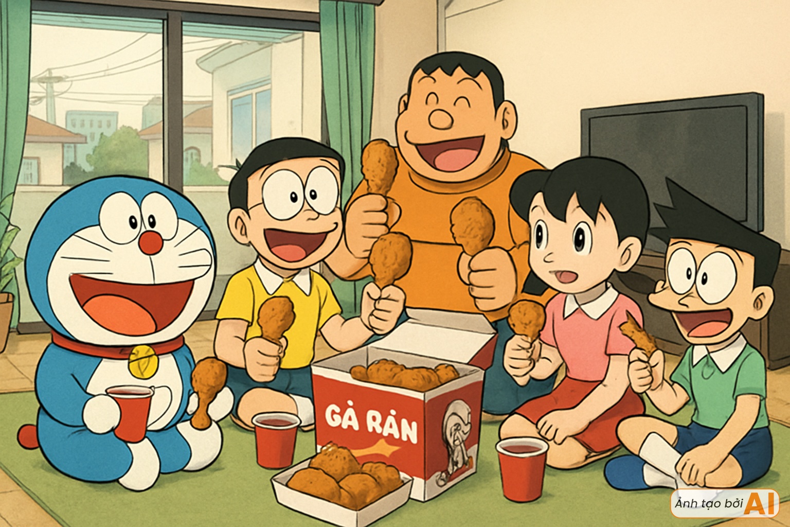 Khi các nhân vật trong Doraemon đến Việt Nam sống: Hội bạn mèo ú tìm thấy 1 đam mê mới, mẹ Nobita kiếm bộn tiền- Ảnh 9.