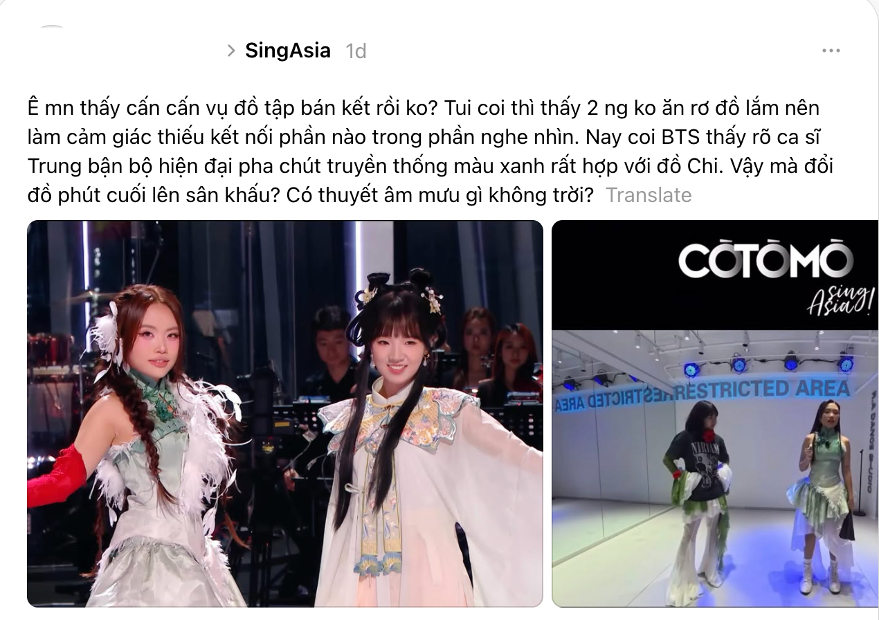 Phương Mỹ Chi và Khả Lâu trong vòng bán kết.