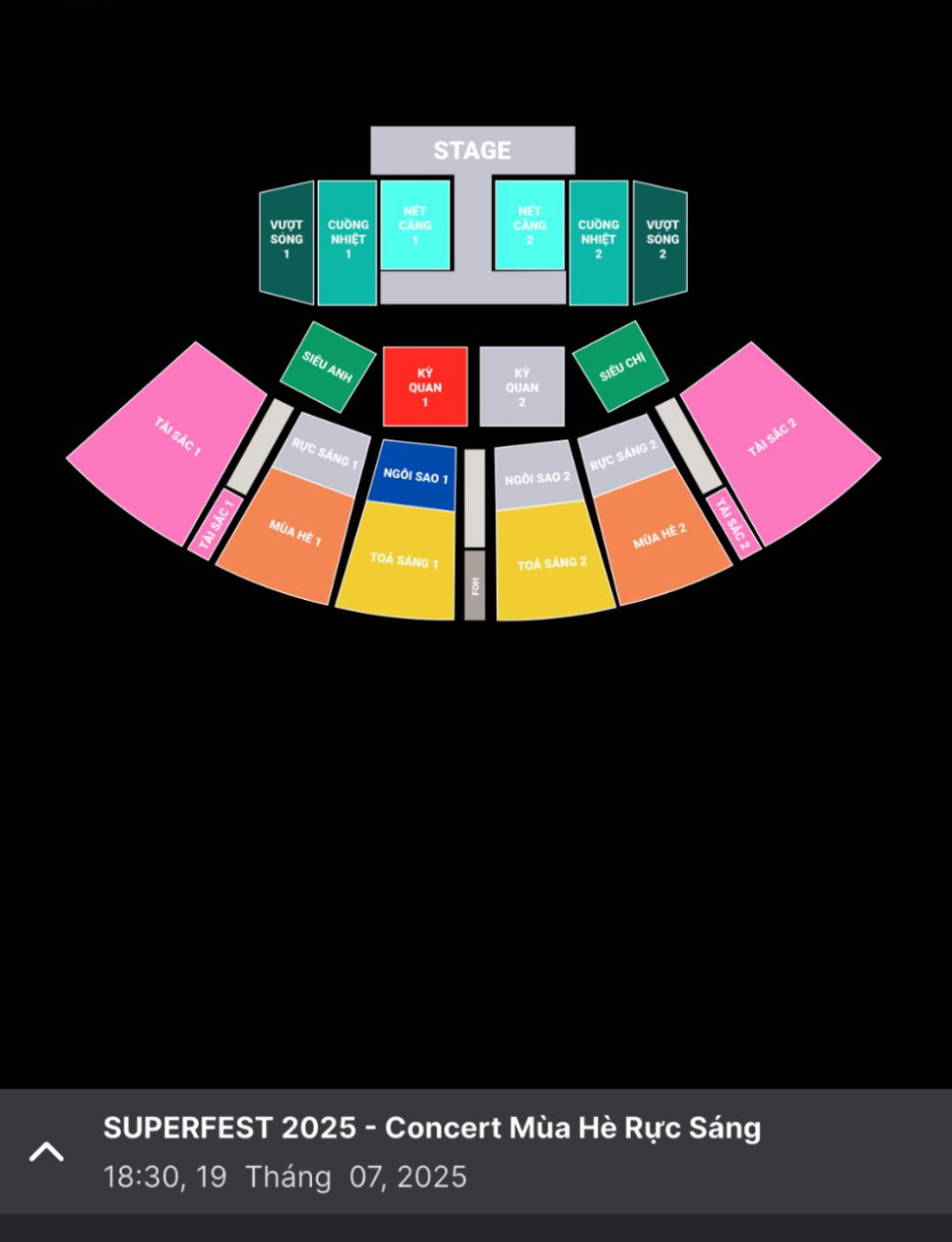 Trước thềm diễn ra sự kiện, trang web bán vé ghi nhận nhiều hạng vé chưa sold-out