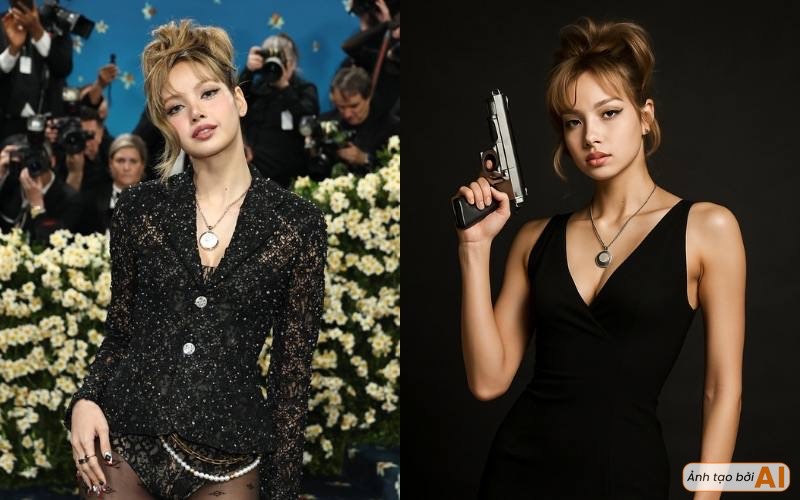 Lisa trong vai Bond Girl
