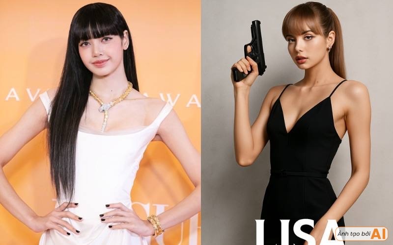 Lisa trong trang phục Bond Girl