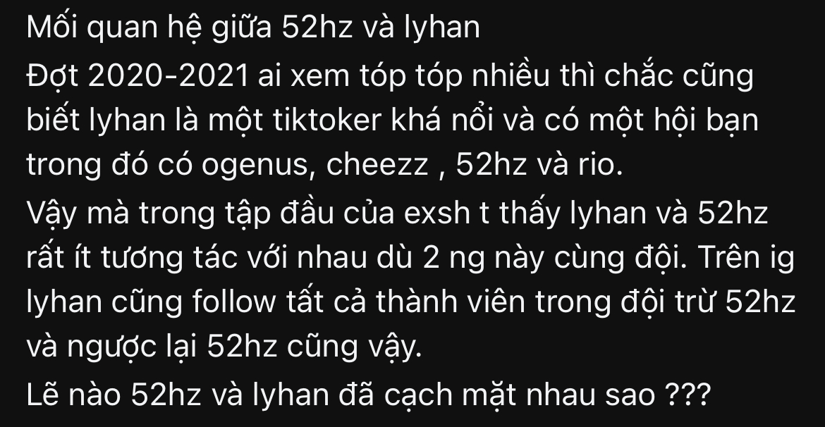Mối quan hệ bí ẩn giữa 52Hz và LyHan