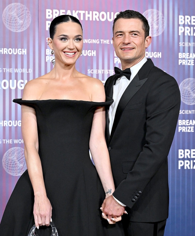 Katy Perry và Orlando Bloom tại Lễ trao giải Breakthrough Prize lần thứ 10 năm 2024.