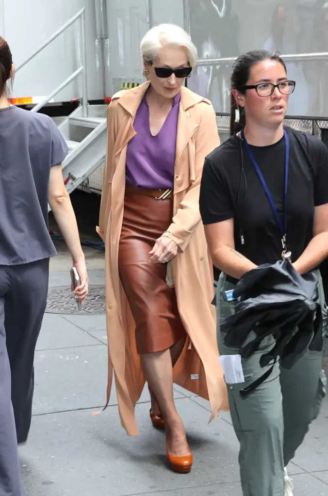 Meryl Streep trên phim trường 'The Devil Wears Prada 2'. Ảnh: GC Images