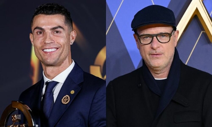 Cầu thủ Cristiano Ronaldo (trái) và nhà sản xuất Matthew Vaughn. Ảnh: Instagram Cristiano Ronaldo/ WireImage