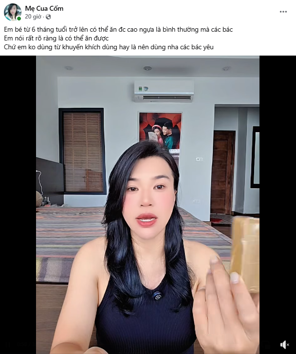 Mẹ Cua Cốm Phản Hồi Về Tranh Cãi Bán Cao Ngựa Cho Trẻ Em Từ 6 Tháng Tuổi - Ảnh 2.