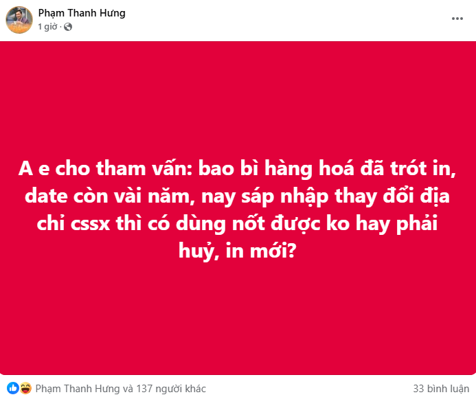 Doanh Nghiệp Có Thể Sử Dụng Bao Bì Cũ Sau Khi Sáp Nhập Tỉnh Thành Không? - Ảnh 1.
