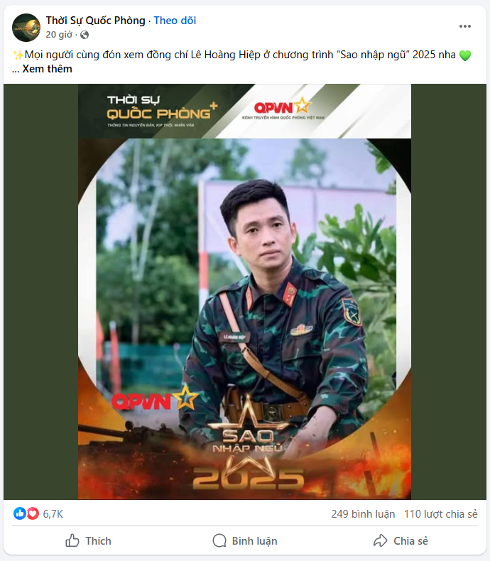 Thượng uý Lê Hoàng Hiệp gây sốt với sự xuất hiện trong Sao Nhập Ngũ - Ảnh 5.