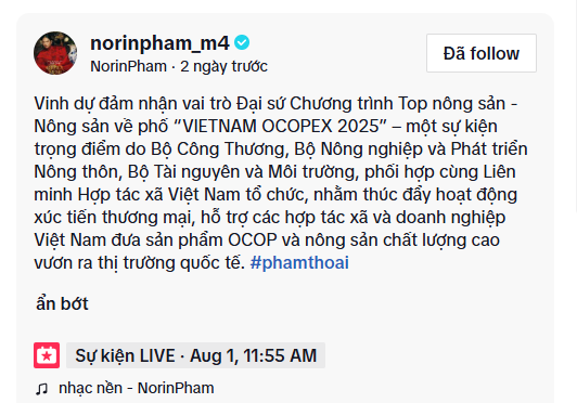 Phạm Thoại bị loại khỏi sự kiện Top Nông sản sau những tranh cãi về vai trò đại sứ - Ảnh 3.