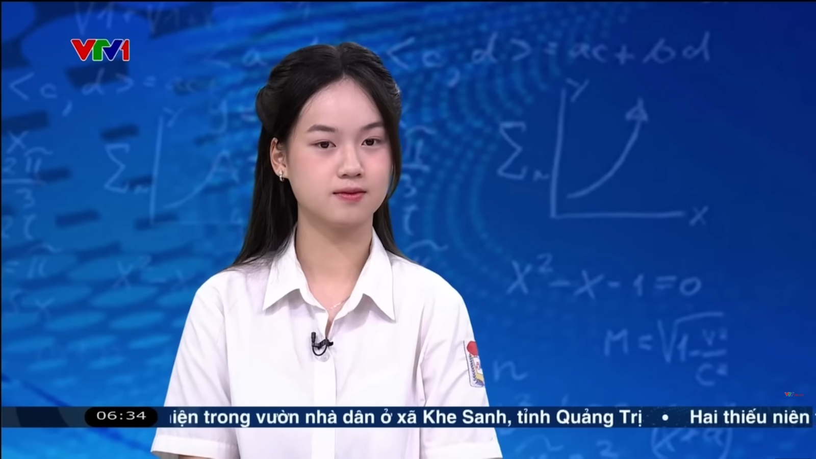 Thủ khoa khối A00 Hiền Mai gây sốt với vẻ đẹp và tài năng trên sóng truyền hình - Ảnh 1.