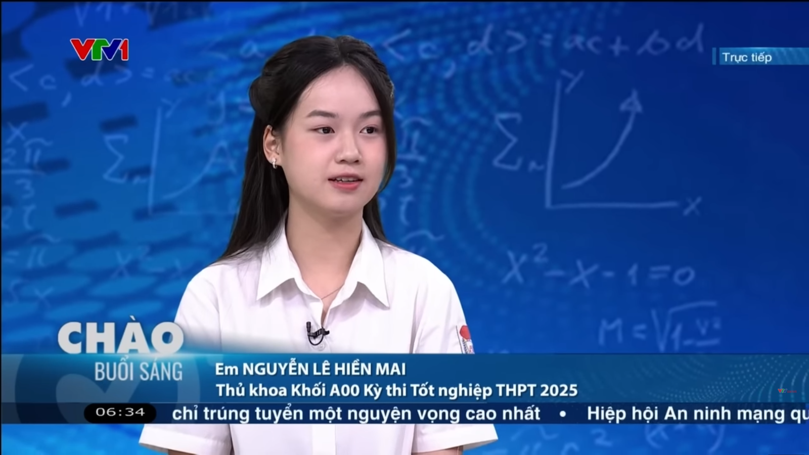 Thủ khoa khối A00 Hiền Mai gây sốt với vẻ đẹp và tài năng trên sóng truyền hình - Ảnh 2.