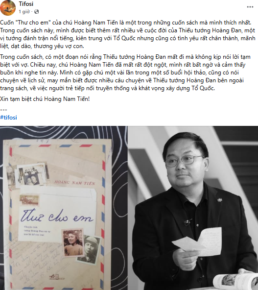 Nỗi tiếc thương từ cộng đồng dành cho ông Hoàng Nam Tiến: "Hẹn gặp lại ở kiếp sau..."- Ảnh 2.