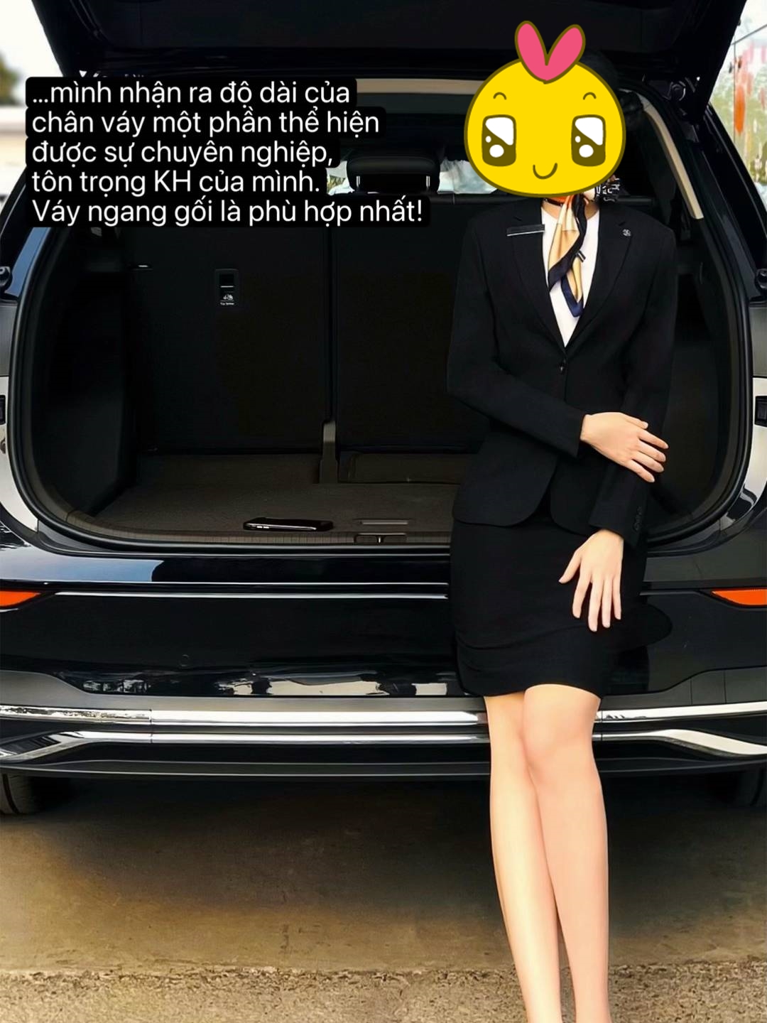 Chiều dài chân váy của nhân viên bán xe: Sự chuyên nghiệp và tôn trọng khách hàng - Ảnh 2.