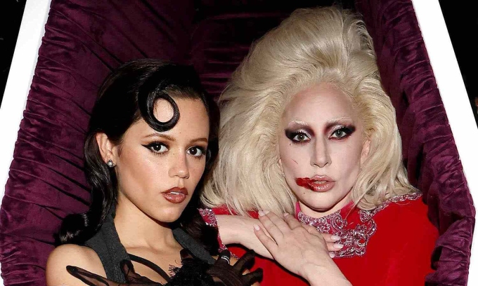 Lady Gaga và Jenna Ortega tại sự kiện Netflix Tudum tại Los Angeles (Mỹ). Ảnh: Instagram Lady Gaga